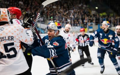 EHC Red Bull München gewinnt intensives zweites Spiel gegen Wolfsburg